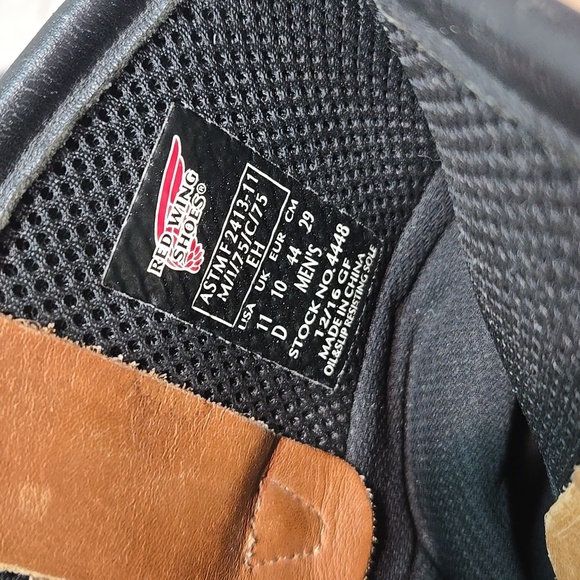 Red Wing Men's Leather Steel Toe Vibram Work Boots 4448 Shoes Sz 11D - Picture 12 of 12